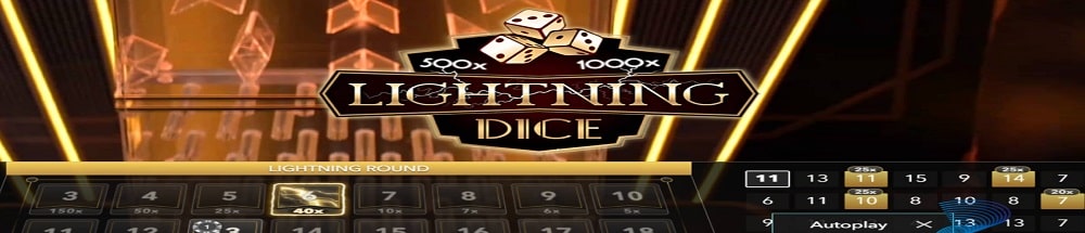 Lightning dice live casino dobbelen